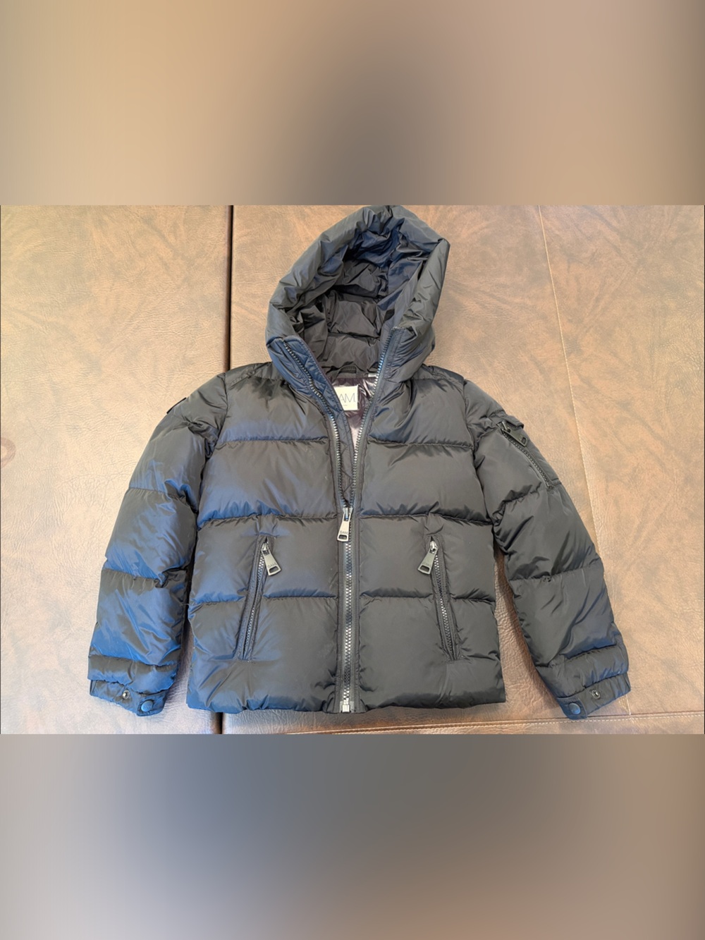 SAM. Kids Black Hooded Puffer Jacket